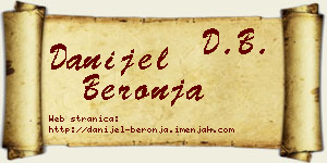 Danijel Beronja vizit kartica